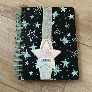 6x8 black out spiral notebook stars